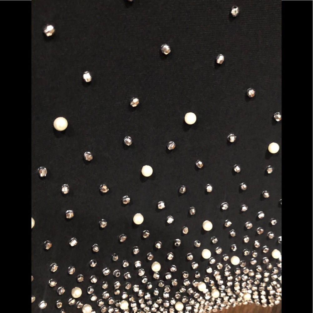 Women Formal Cocktail Dress Plus Sz 1X 2X 3X One Shoulder Short Black Pearl MSK - Picture 6 of 8